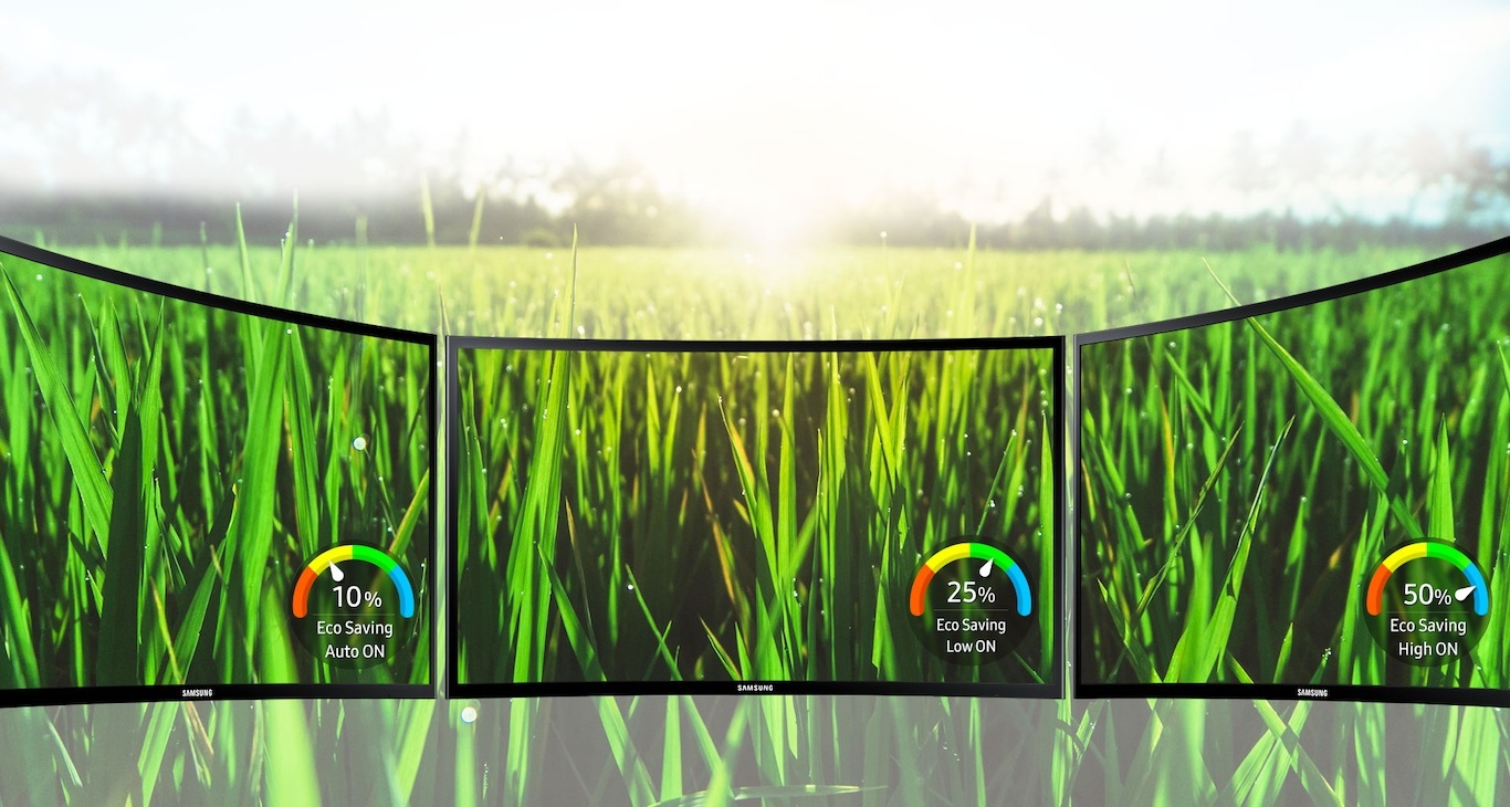 Samsung eco-saving technology reduces energy consumption and environmental impact