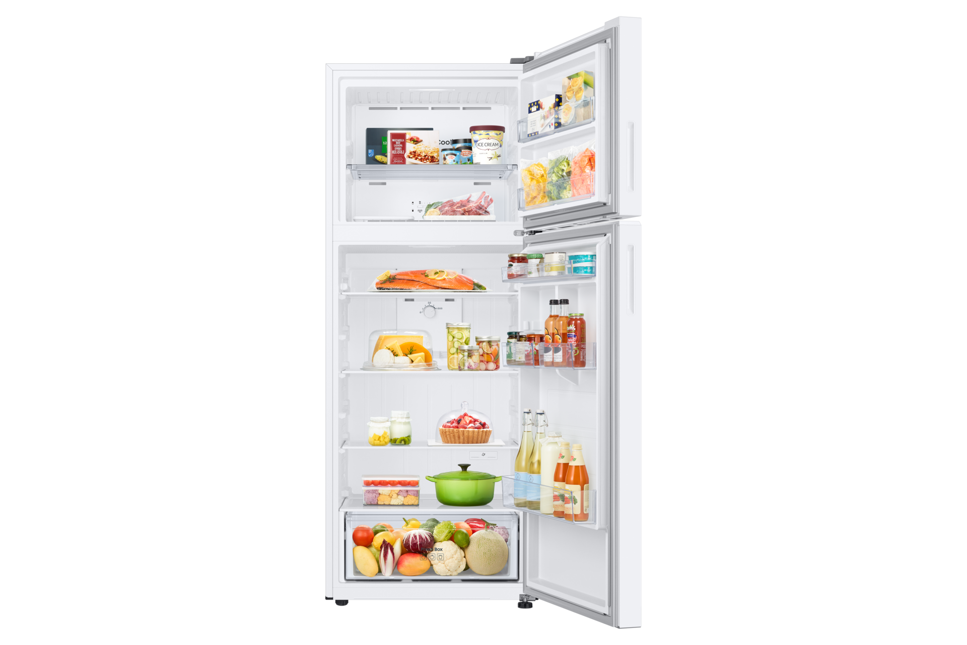 RT6300C Top Mount Freezer Refrigerators with Optimal Fresh+ Front-Open-With-Food White 