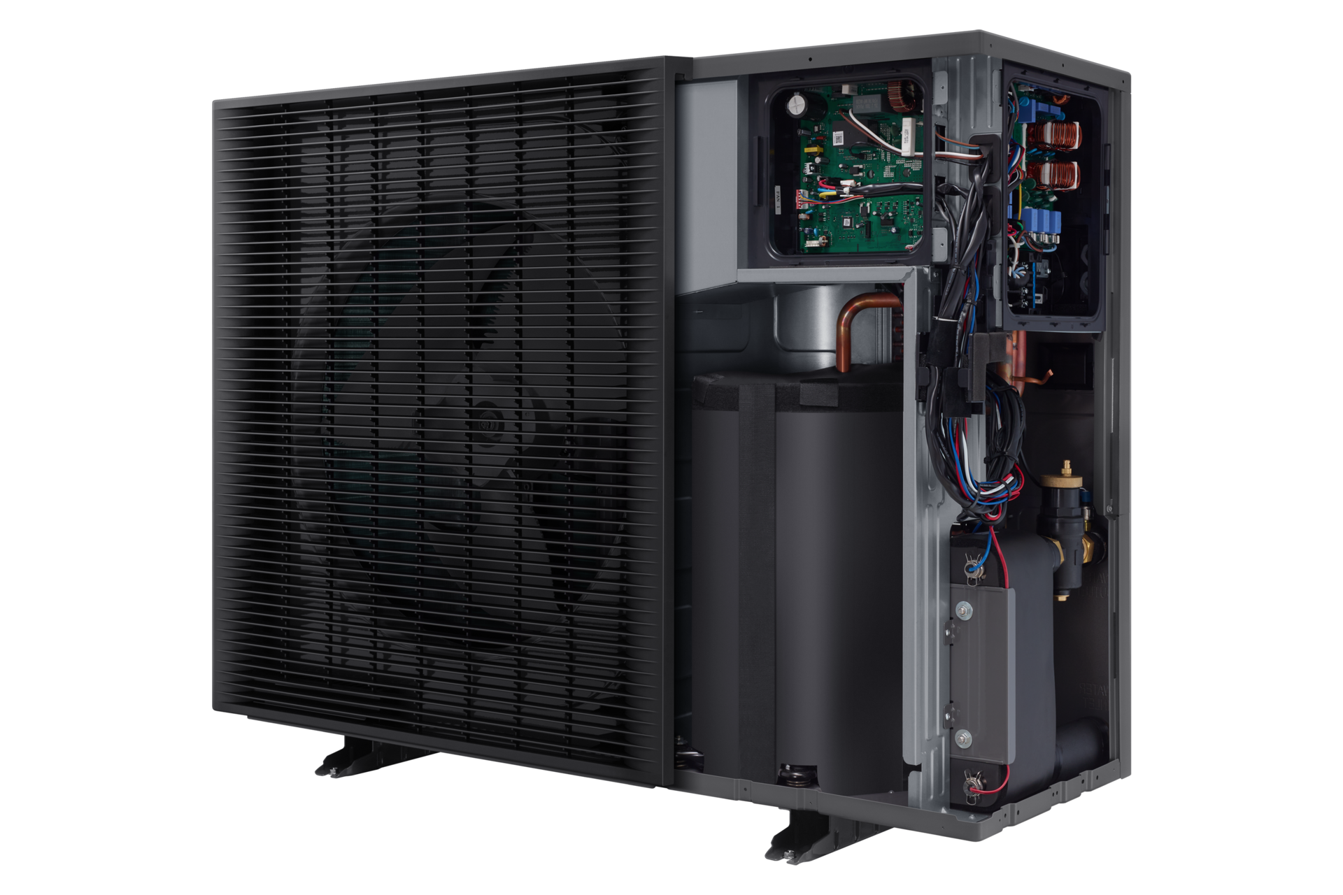 AE6000C EHS R290 MONO with R290 Refrigerant R-Perspective-Open Black 