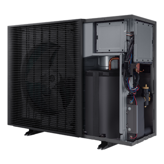 AE6000C EHS R290 MONO with R290 Refrigerant R-Perspective-Open2 Black 