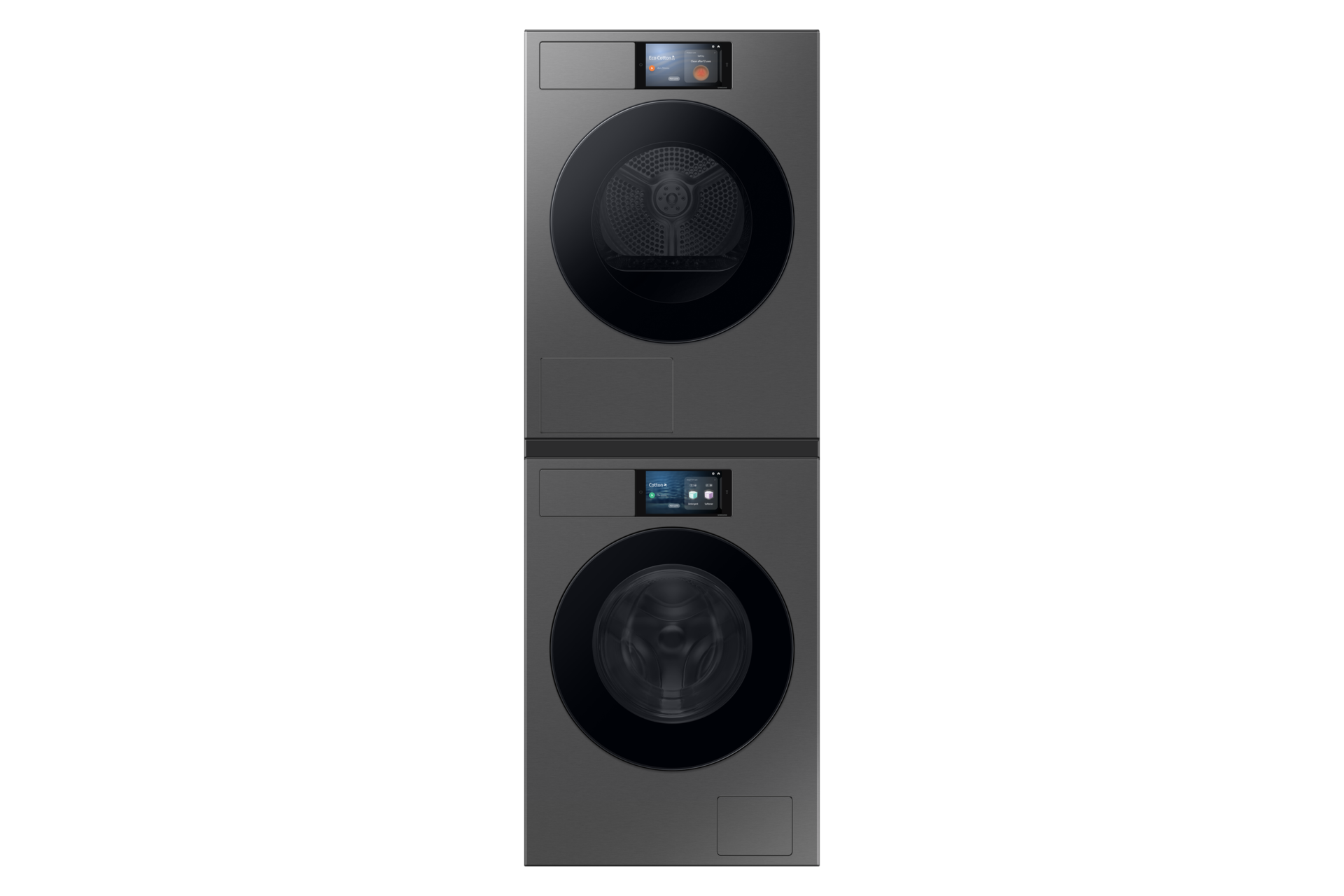 Bespoke AI Laundry Dryer with A Energy Efficiency Rating Stack-Front-Door-Closed Metallic Silver 