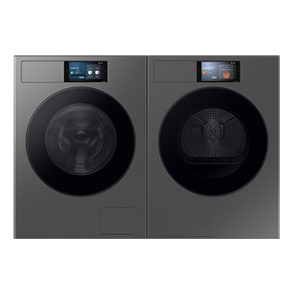 Bespoke AI Laundry Dryer with A Energy Efficiency Rating Front-Pair Metallic Silver 