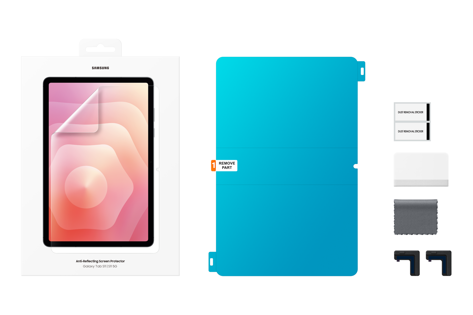 Galaxy Tab S11 Anti-Reflecting Screen Protector Set-Cut Transparent 