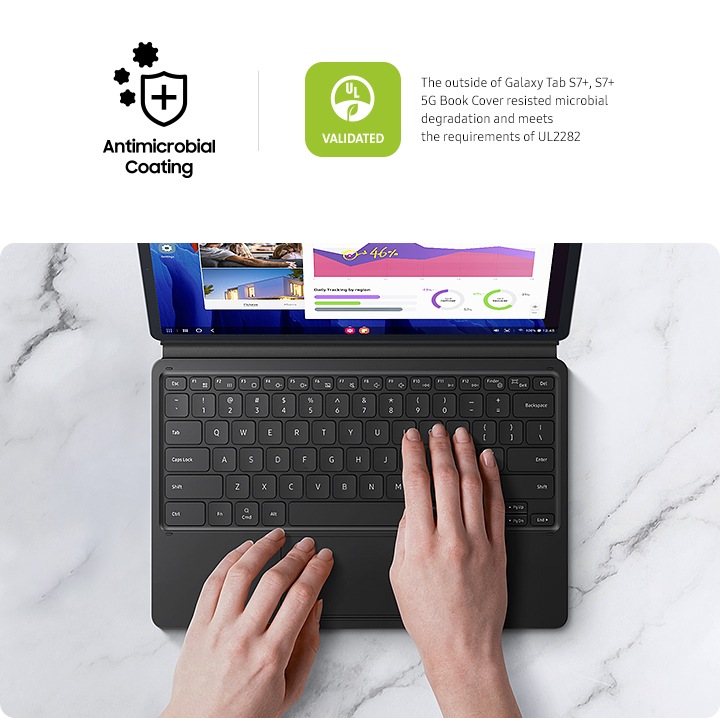 Samsung Galaxy Tab S7+ Keyboard Cover (EF-DT970) a € 111,99, Febbraio 2024