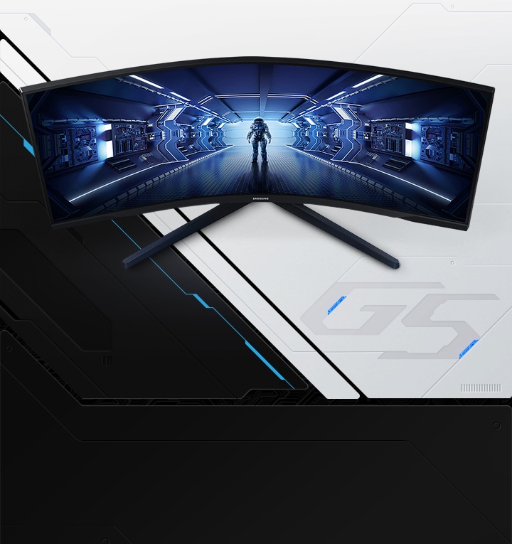 SAMSUNG 34 Odyssey G5 Ultra-Wide Gaming Monitor with 1000R Curved Screen,  165Hz, 1ms, FreeSync Premium, WQHD, LC34G55TWWNXZA, 2020, Black