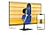 Un smartphone et un moniteur sont côte à côte.  Le smartphone montre une femme posant avec un skateboard.  La même femme avec une planche à roulettes est affichée sur le moniteur.  L'application de galerie du smartphone parcourt différentes photos qui sont également affichées sur l'écran du moniteur.