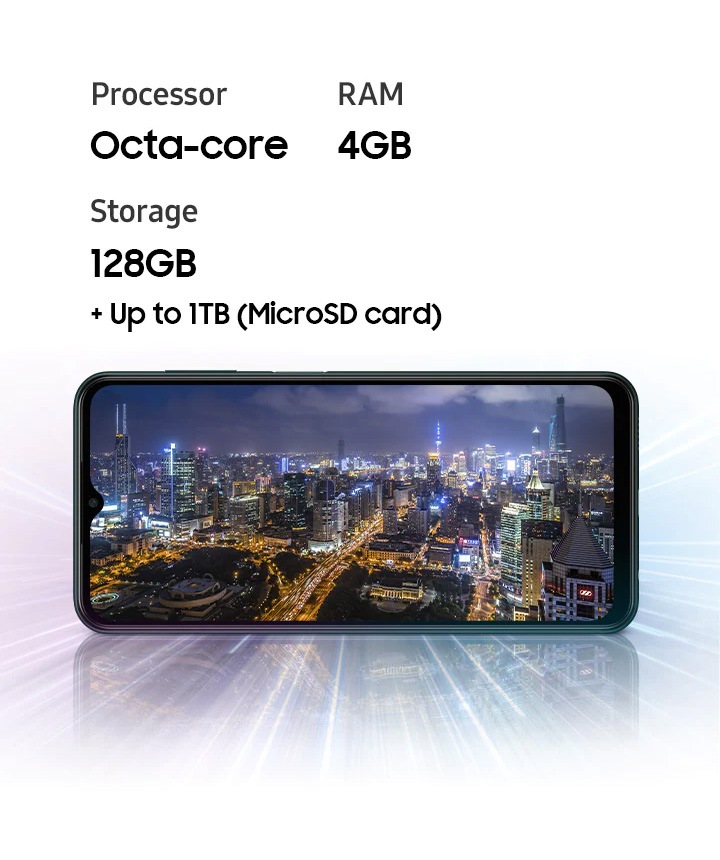 Galaxy M13 light-blue 128 GB | Samsung Jordan