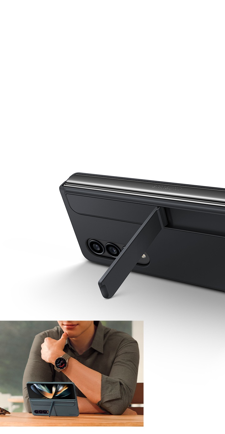 Galaxy Z Fold4 Standing Cover with pen Black | Samsung Jordan