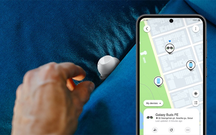  SAMSUNG Galaxy Buds FE True Auriculares Bluetooth inalámbricos,  comodidad y seguridad en el oído, diseño de punta de ala, audio de  interruptor automático, control táctil, asistente de voz integrado, :  Electrónica