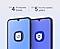 Deux Galaxy A15 en Bleu Noir sont côte à côte.  Sur l'écran du premier appareil se trouve l'icône de mise à jour du système d'exploitation.  Sur l'écran du deuxième appareil, l'icône Knox Advanced Setting s'affiche.  Mises à niveau du système d'exploitation jusqu'à 4 fois, mises à jour de sécurité jusqu'à 5 ans.