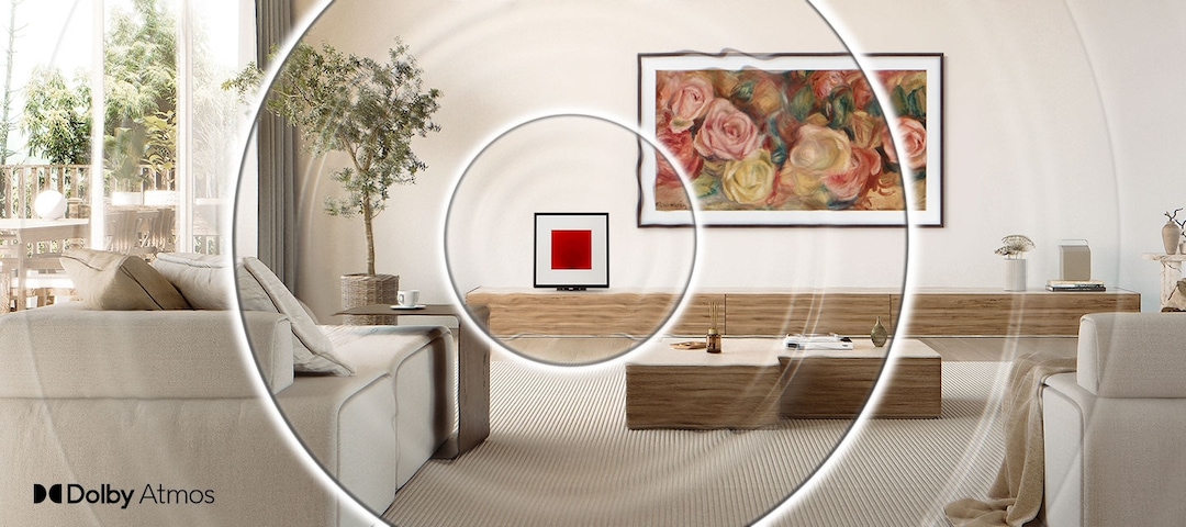 Experiencia de sonido envolvente Dolby Atmos con el Music Frame