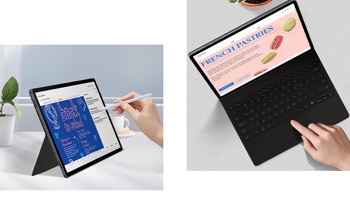 Book Cover Keyboard for Galaxy Tab S10 +, Black