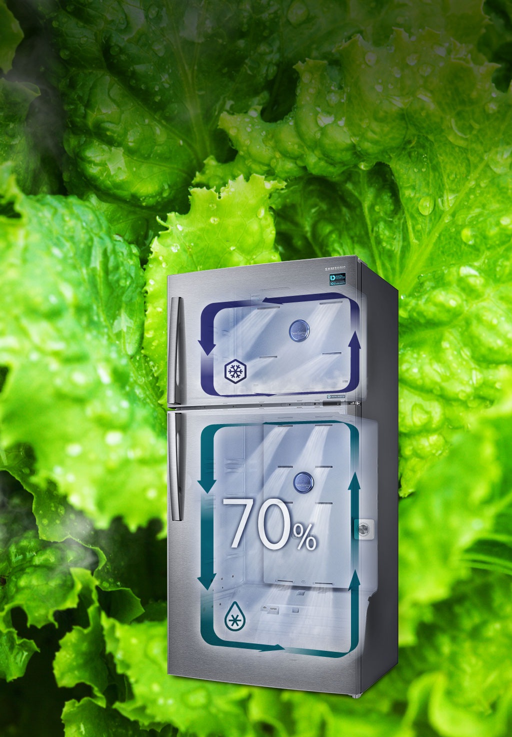 Top Freezer with Twin Cooling+ 580L Silver | Samsung Jordan