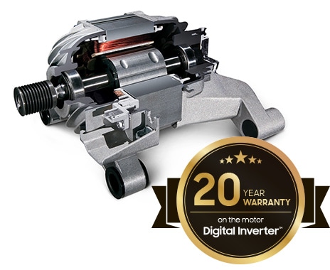 Components of the Digital Inverter is shown in detail along with a 10-year warranty tag below.