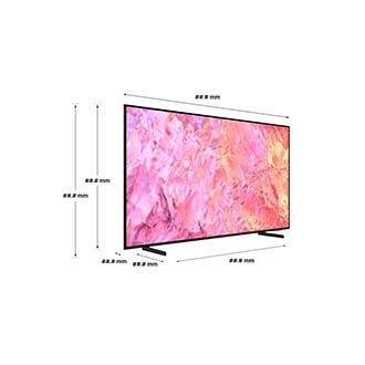Dimension of Samsung QLED TV(## x ## x ## inch) Q60C with gray branch stand