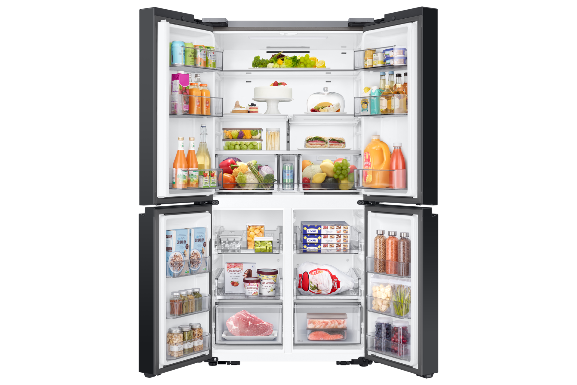 front-open-with-food Clean Black