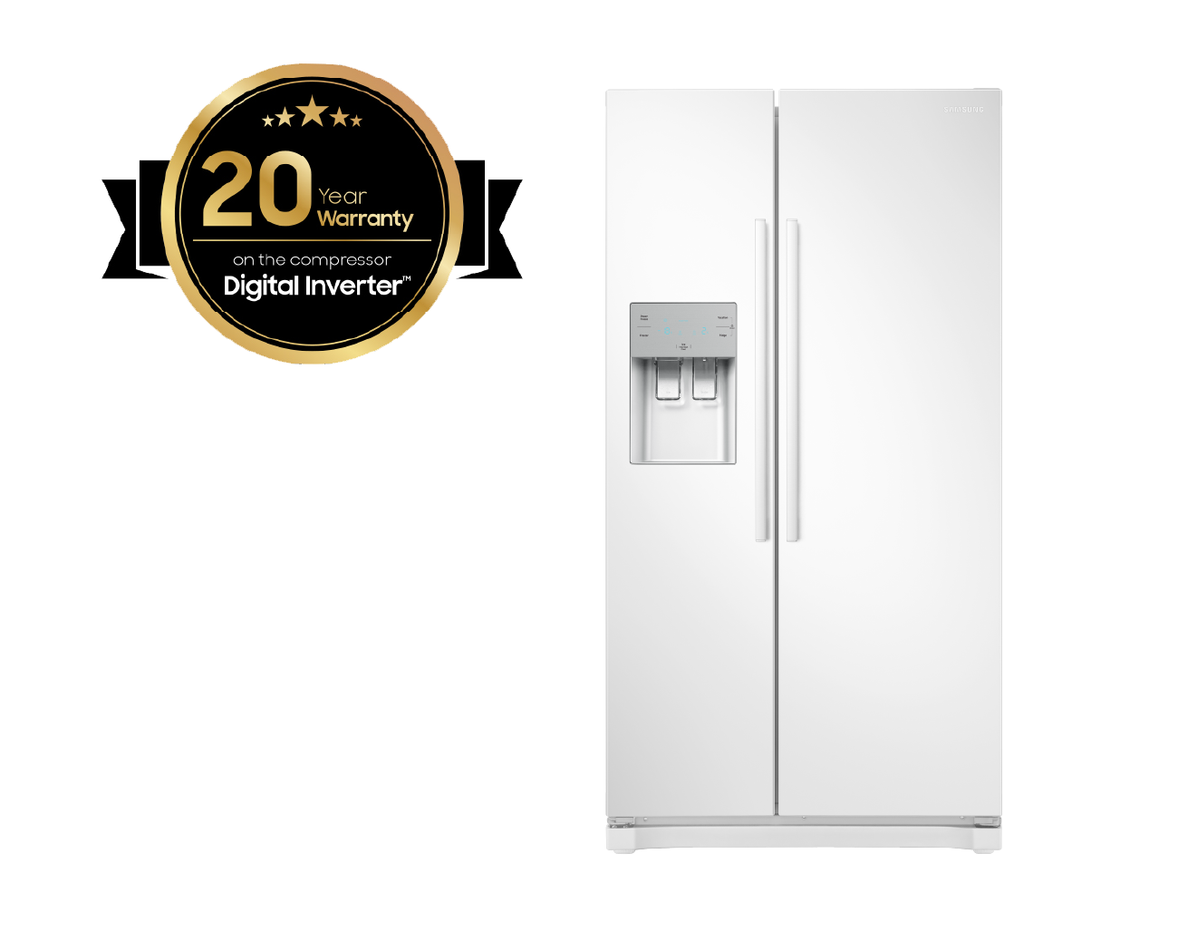 Samsung american deals fridge freezer white