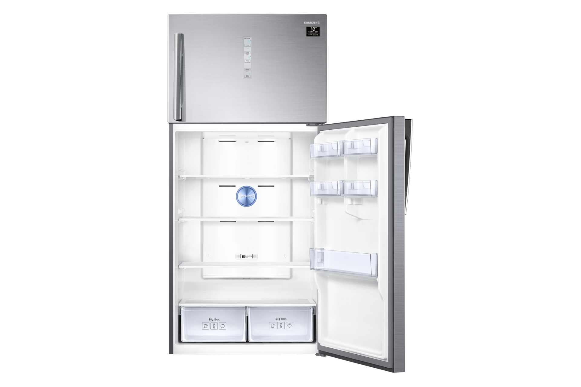 RT7000K Top Freezer with  Twin Cooling Plus™, 580L Front-Bottom-Open Silver 