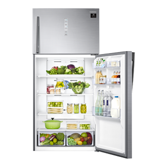 RT7000K Top Freezer with  Twin Cooling Plus™, 580L Front-Bottom-Open-With-Food Silver 