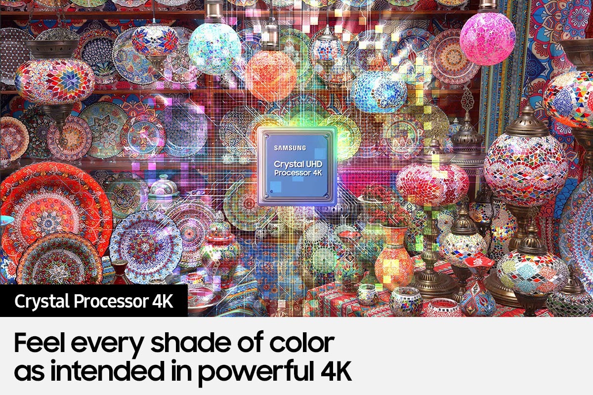 Crystal UHD BU8000 has Crystal Processor 4K that increases picture quality smartly