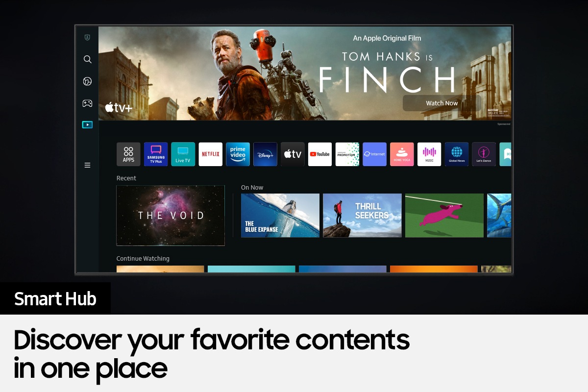 Crystal UHD BU8000 is providing a wide variety of OTT services and contents