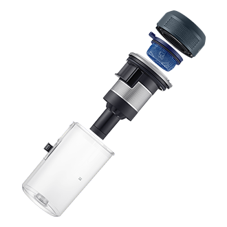 Jet95 Stick VC with More Advanced Cleaning Performance and HexaJet Motor Dust-Bin-Detail3 Blue 