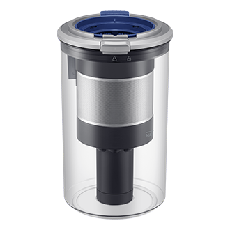 Jet95 Stick VC with More Advanced Cleaning Performance and HexaJet Motor Dust-Bin-Detail1 Blue 