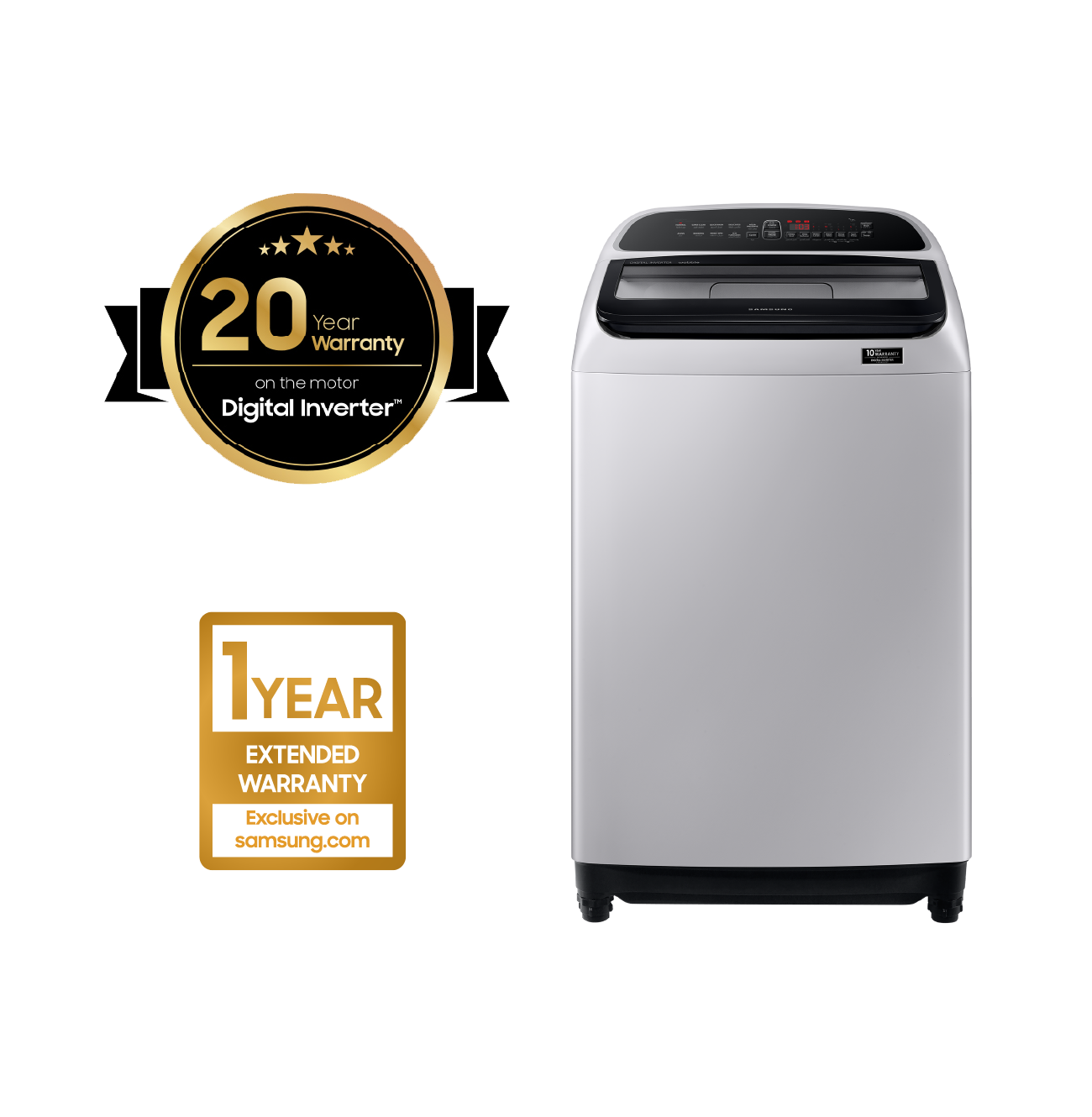 Top Loading Washer 13Kg 9 Programs Grey Samsung Jordan