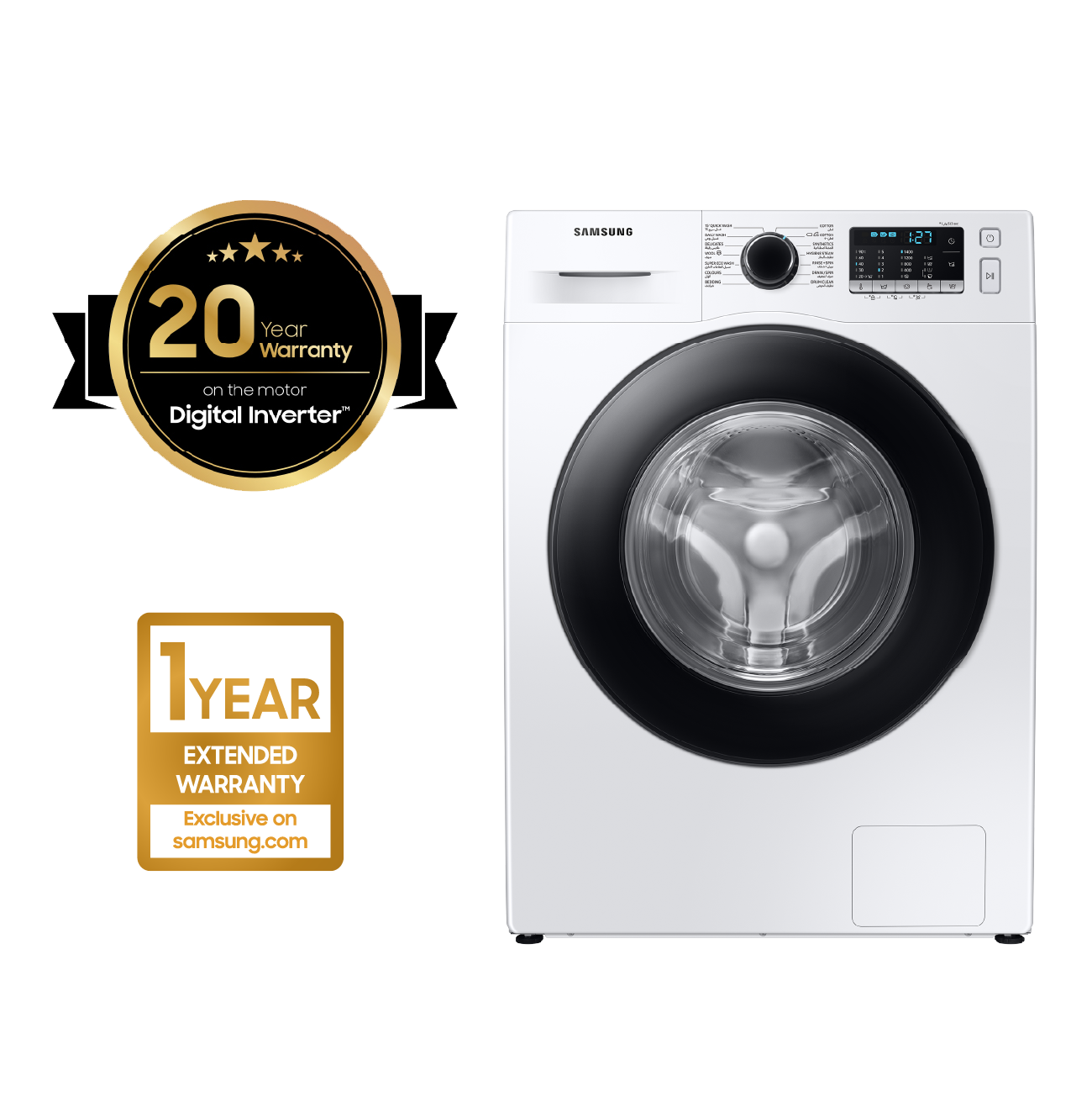 LAVE LINGE 8KG/1400Trs SILVER ECO BUBBLE SAMSUNG