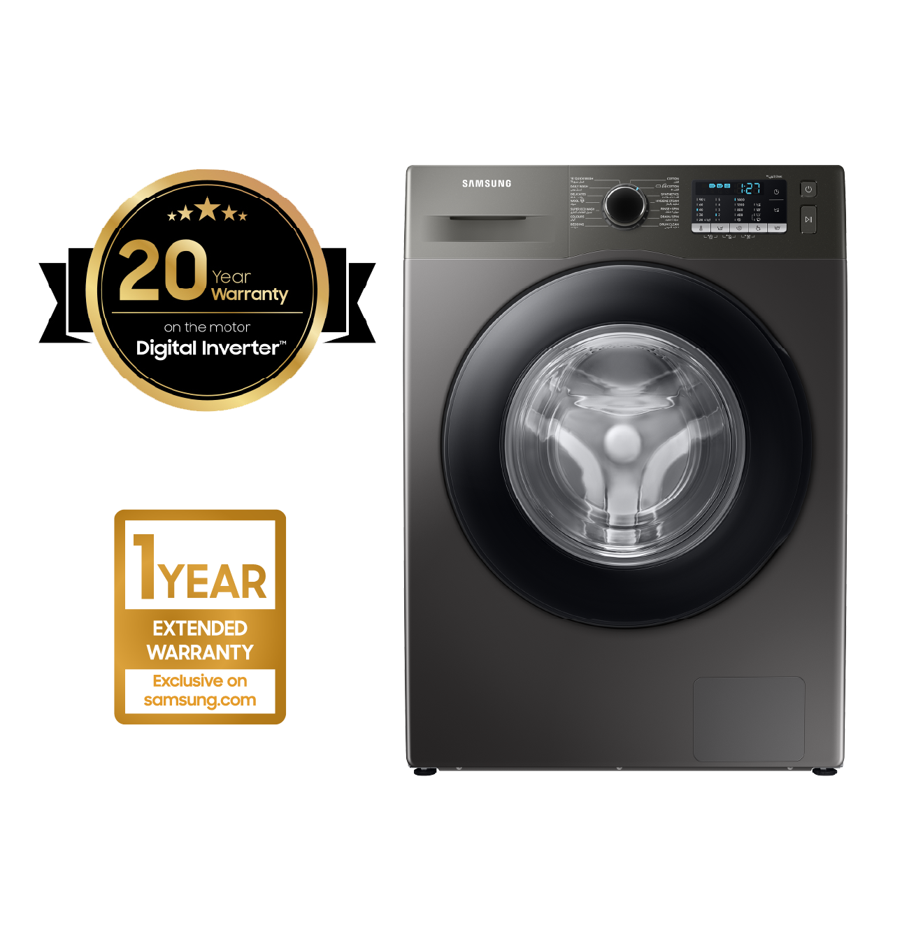 Lave Linge Frontale SAMSUNG WW80TA046AX1MF Eco Bubble 8Kg - Silver