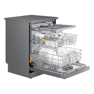DW7700B Built In Dishwasher with Energy Efficiency and WaterJet Clean™ Dynamic Silver 