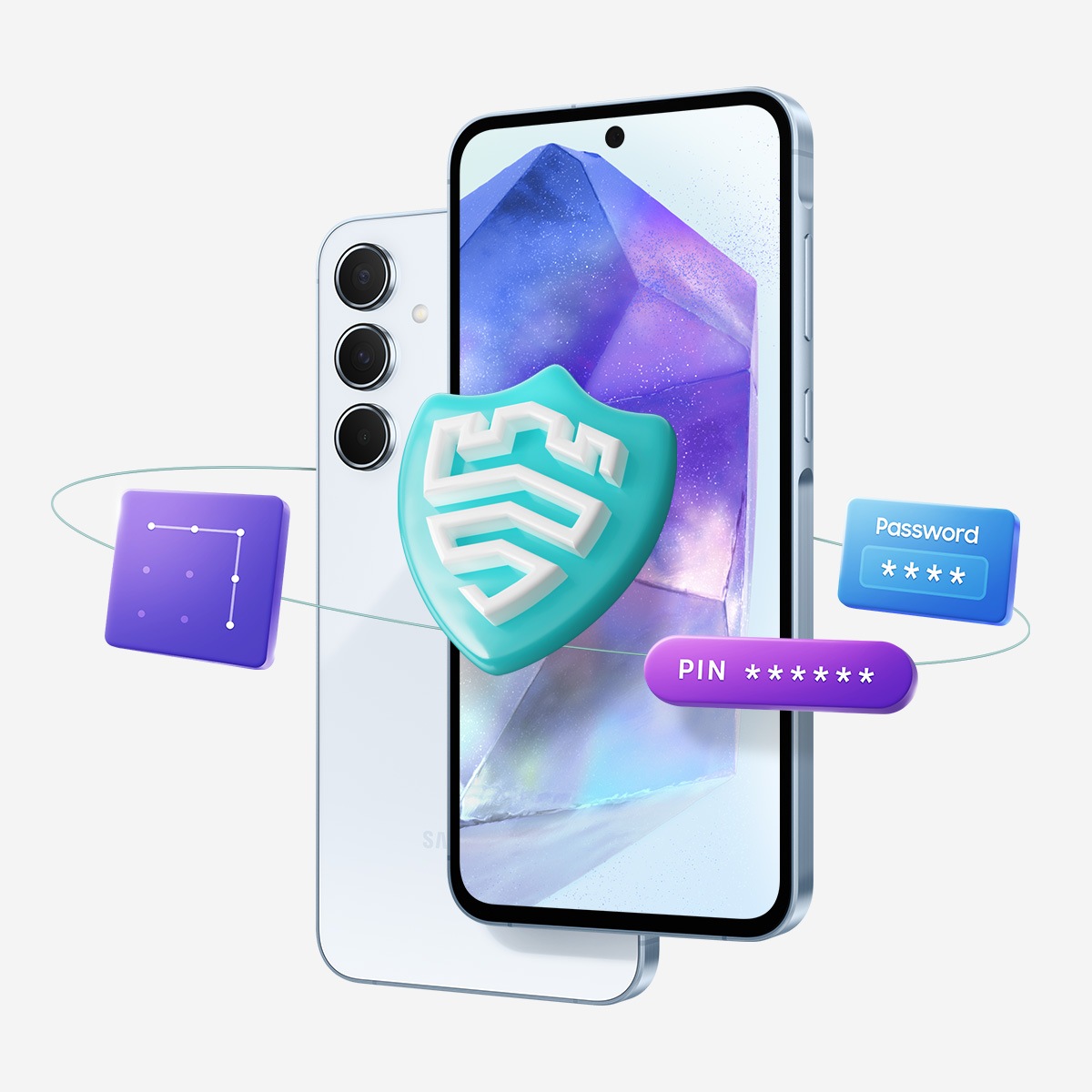 ***قد تختلف ميزات الأمان أو الهيكل المادي/البرمجي لخاصية Samsung Knox Vault على الهواتف الذكية من الفئة Samsung Galaxy A series عن تلك التي تشتمل عليها أجهزة Samsung Galaxy الرائدة، بما في ذلك الهواتف الذكية من الفئة S series ومن الفئة Z series ومن الفئة S FE series والأجهزة اللوحية Tab S series الصادرة بدايةً من عام 2021 فصاعداً.****قد يختلف مدى توفر خاصية Samsung Knox Vault باختلاف طراز الجهاز.