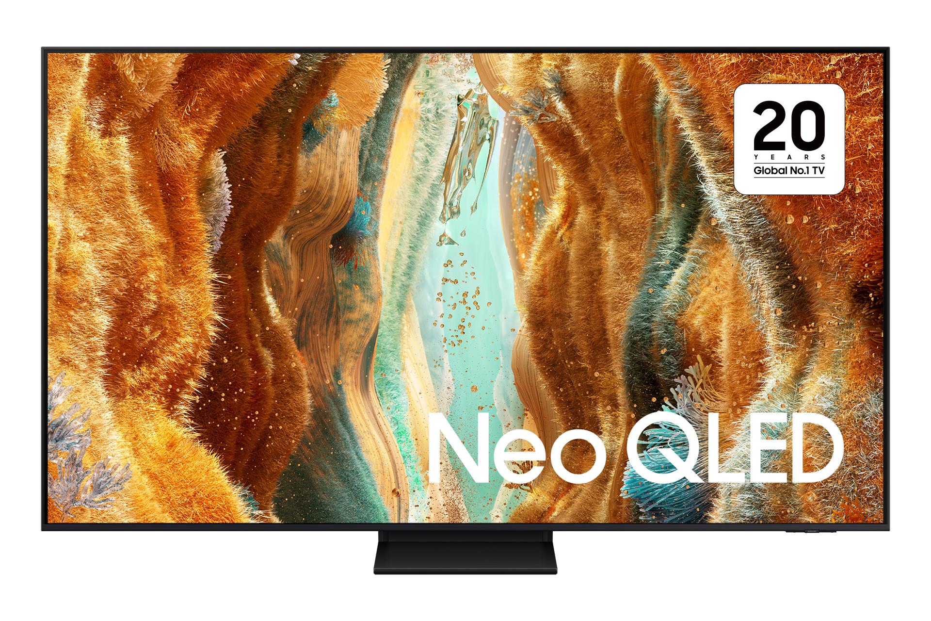 {size}" Neo QLED QN70F 4K Samsung Vision AI Smart TV (2025) Front Black 