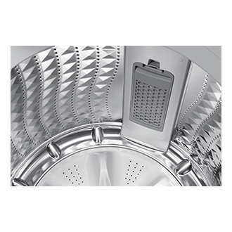 WA80F/24 Top load washer with AI Wash and Ecobubble™ Detail2-Drum Charcoal Glass 