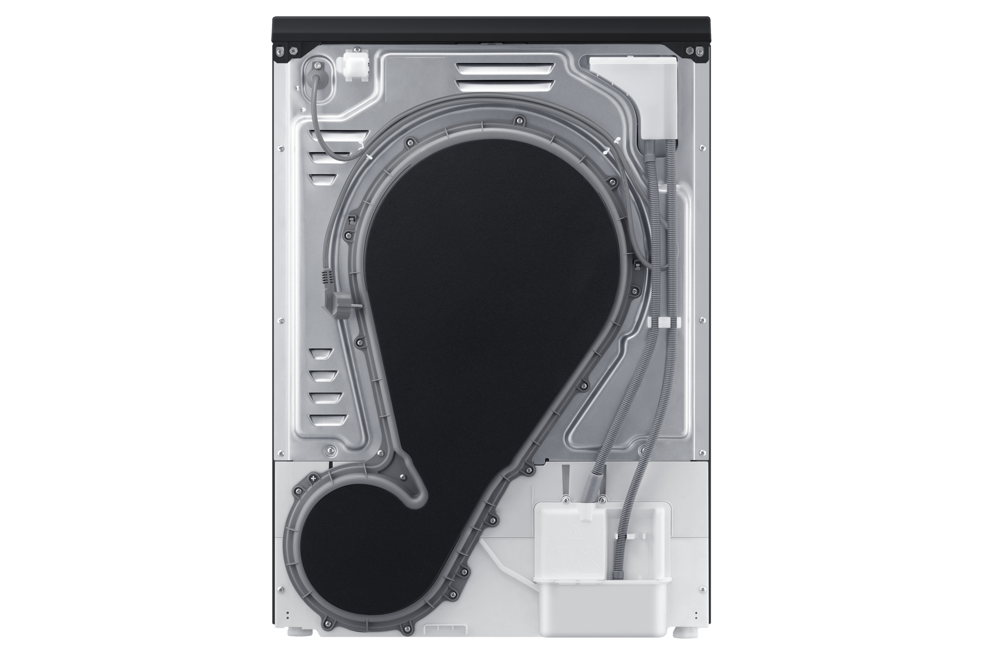 Laundry Dryer with A Energy Efficiency Rating_ Back Black 