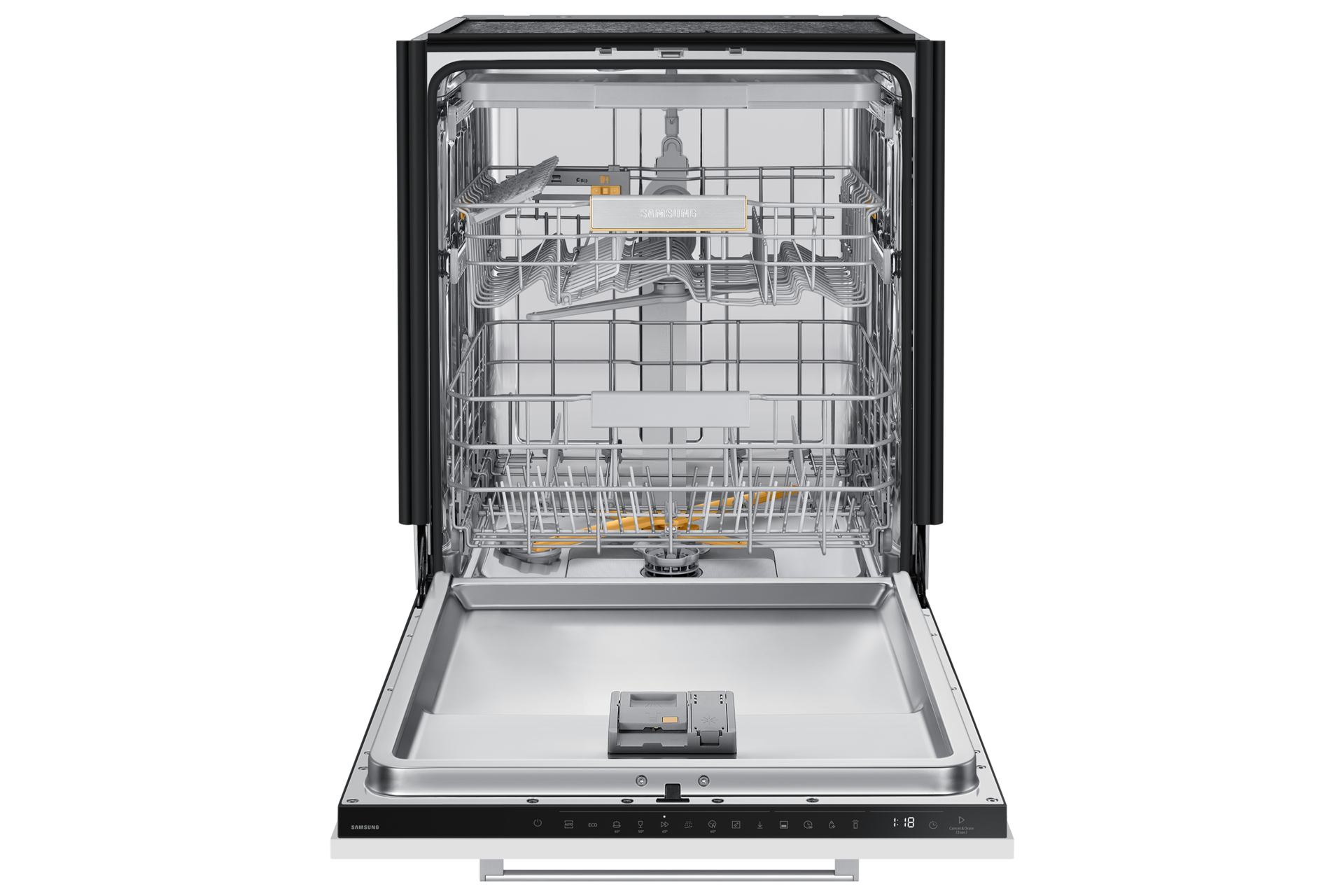 DW7700B Built In Dishwasher with Energy Efficiency and WaterJet Clean™ Front-Open2 White 