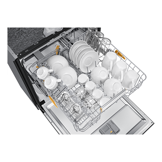 DW7700B Built In Dishwasher with Energy Efficiency and WaterJet Clean™ Detail2 White 