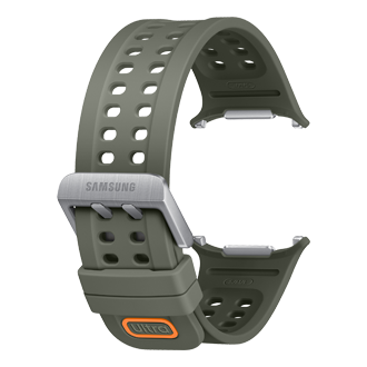 Galaxy Watch Ultra2 „Marine“ apyrankė Back-Perspective Olive 