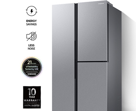 RS8000BC offers the benefits of energy savings, less noise, 21 years of reliability tested by VDE, and a 10-year warranty.