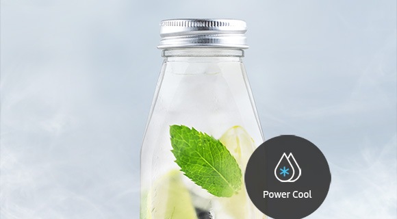 The Power Cool function with bottled salad