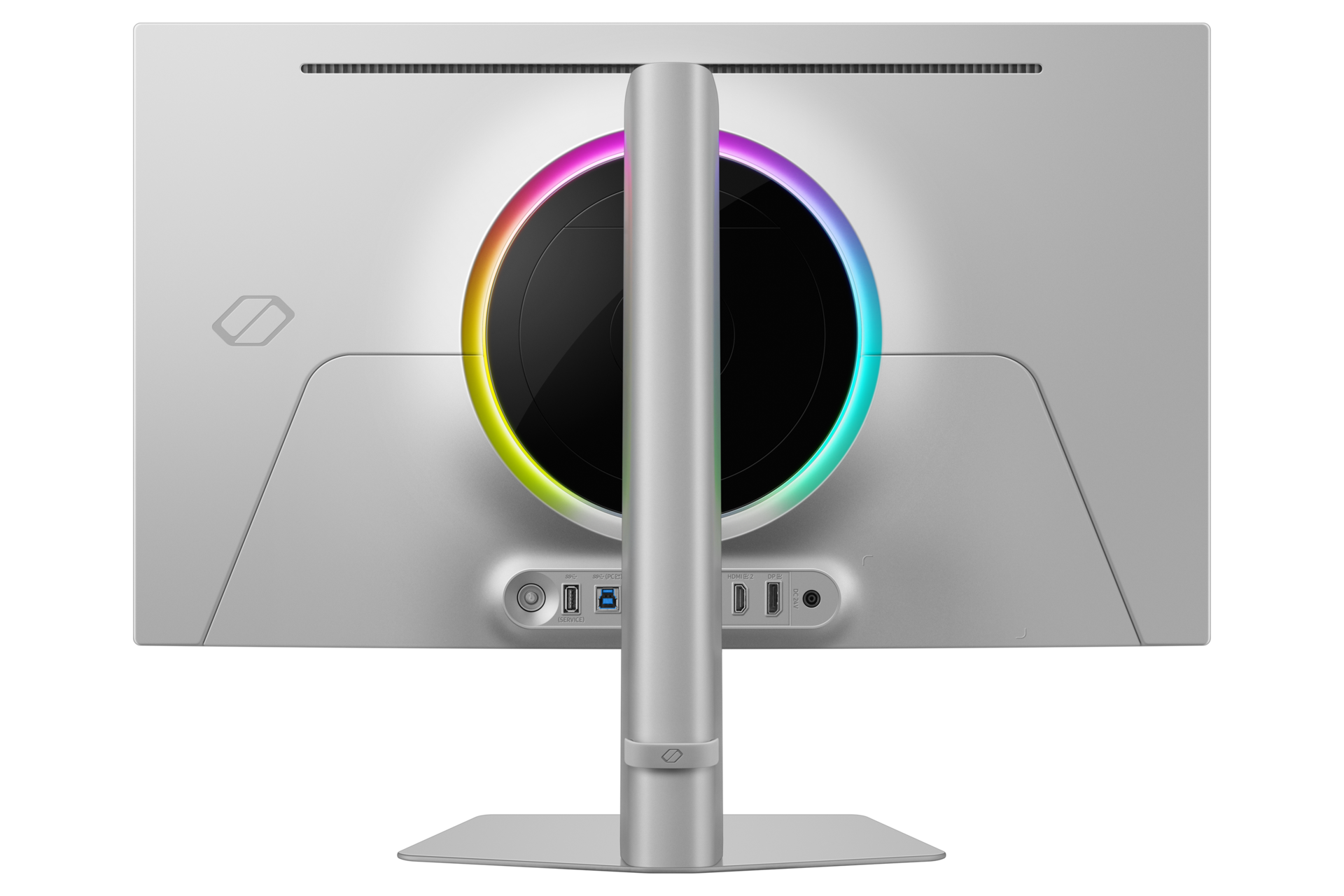 27" Odyssey OLED G6 G60SF QHD 500Hz Gaming Monitor Back Silver 