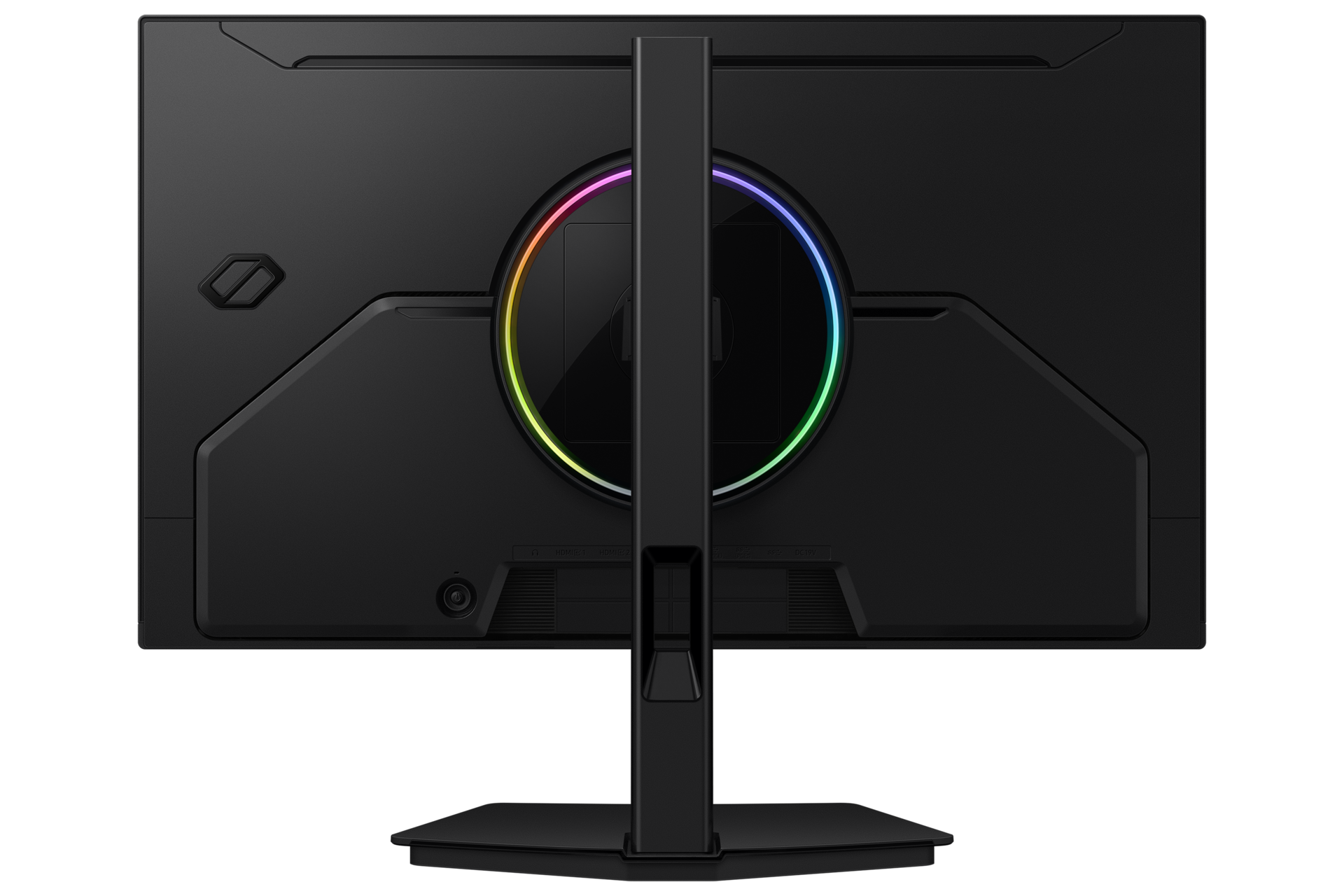 27 colių žaidimų monitorius „Odyssey G8 G80HF“ (5K 180 Hz / QHD 360 Hz) LS27HG806EFXEN, juodas – vaizdas iš galo