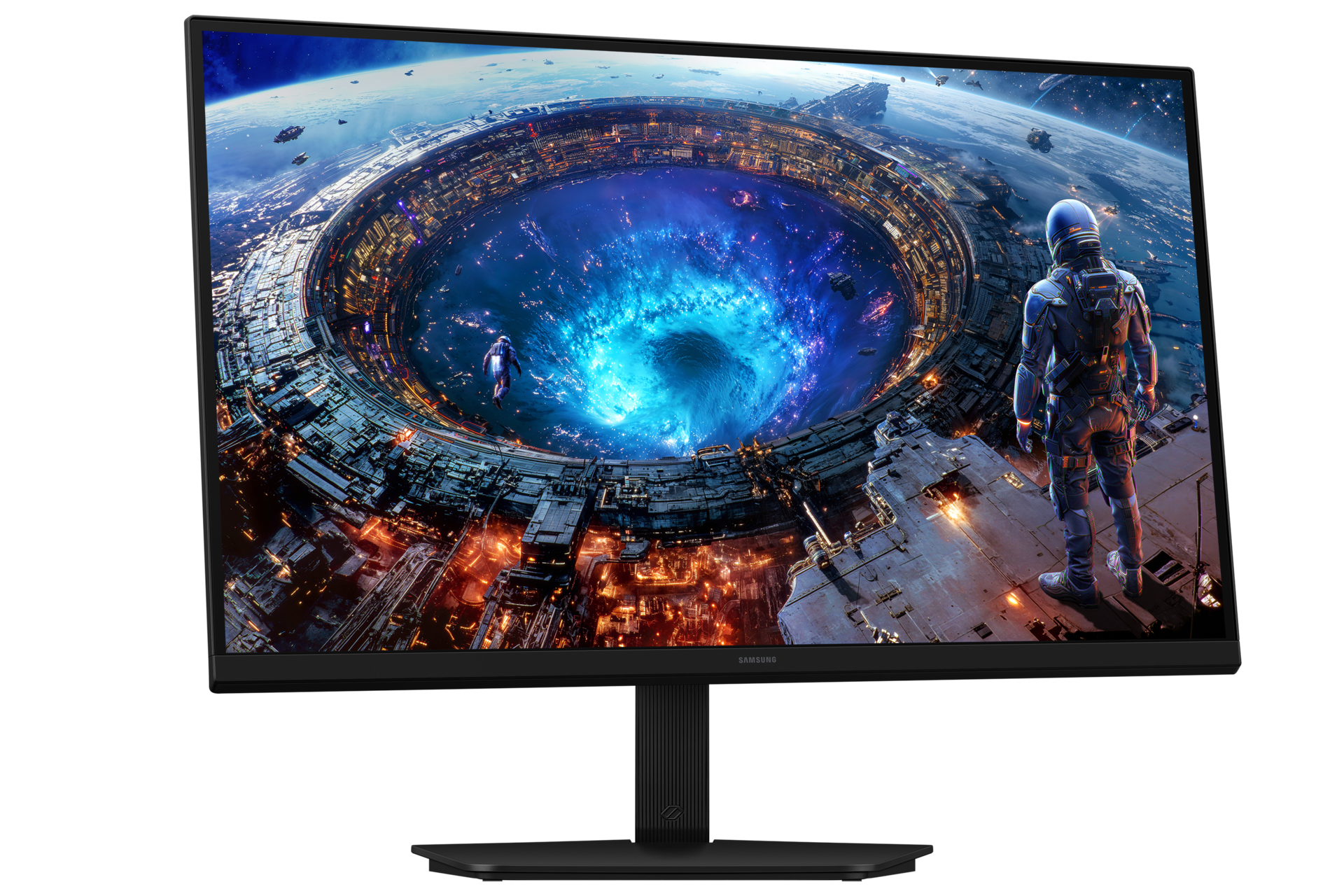 27 colių žaidimų monitorius „Odyssey G8 G80HF“ (5K 180 Hz / QHD 360 Hz) LS27HG806EFXEN, juodas – pasuktas į šoną (antras pavyzdys)