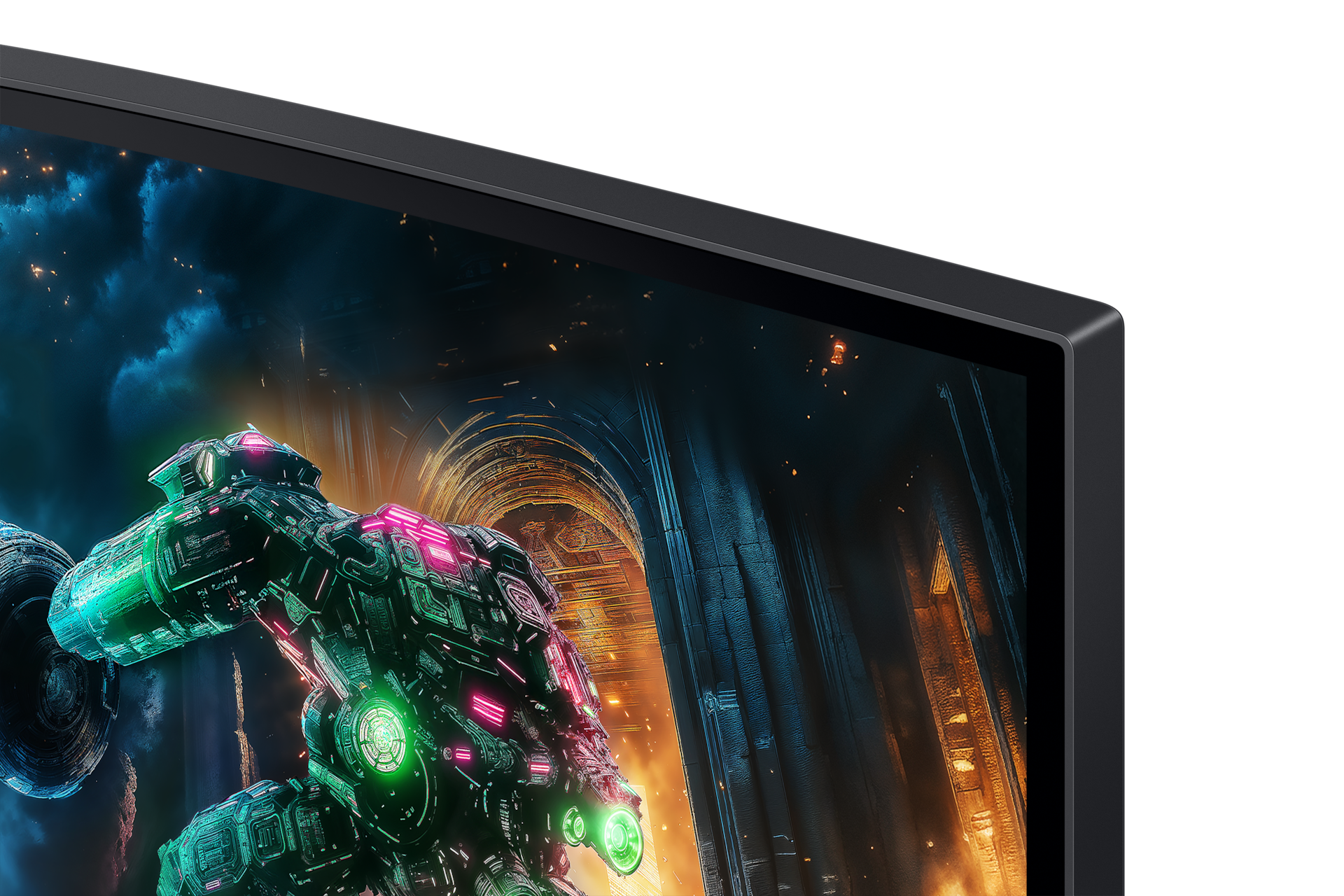 40" Odyssey G7 G75F WUHD 180Hz Gaming Monitor Detail Black 