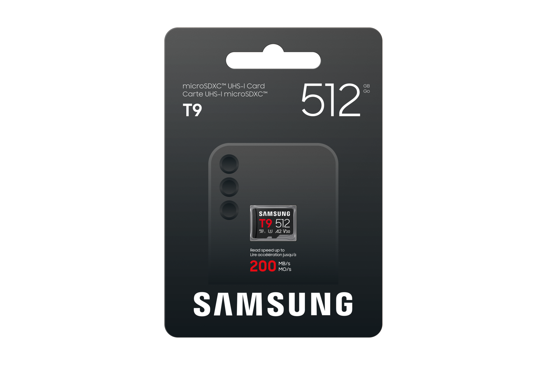 T9 microSD Card microSDXC™ UHS-I Card Front-PKG Black 