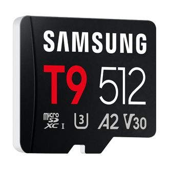 T9 microSD Card microSDXC™ UHS-I Card L-Perspective Black 