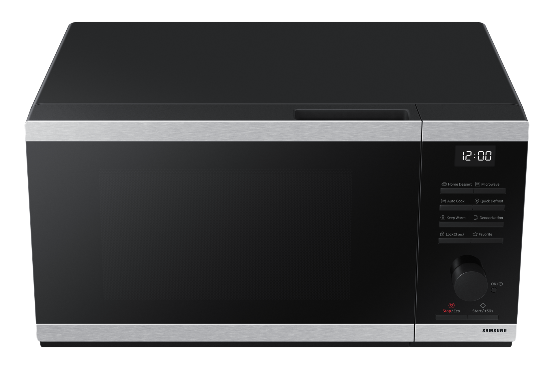 MW4000D Grill/Solo MWO With Grill Fry and Bread Defrost Handle-Top-View Silver 