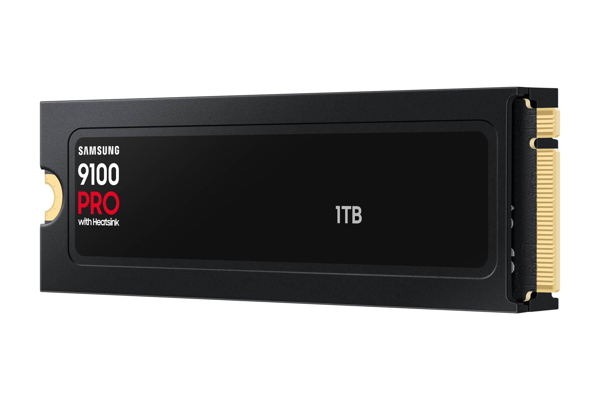 9100 PRO with Heatsink PCIe 5.0 M.2 SSD R-Perspective-with-Label Black 