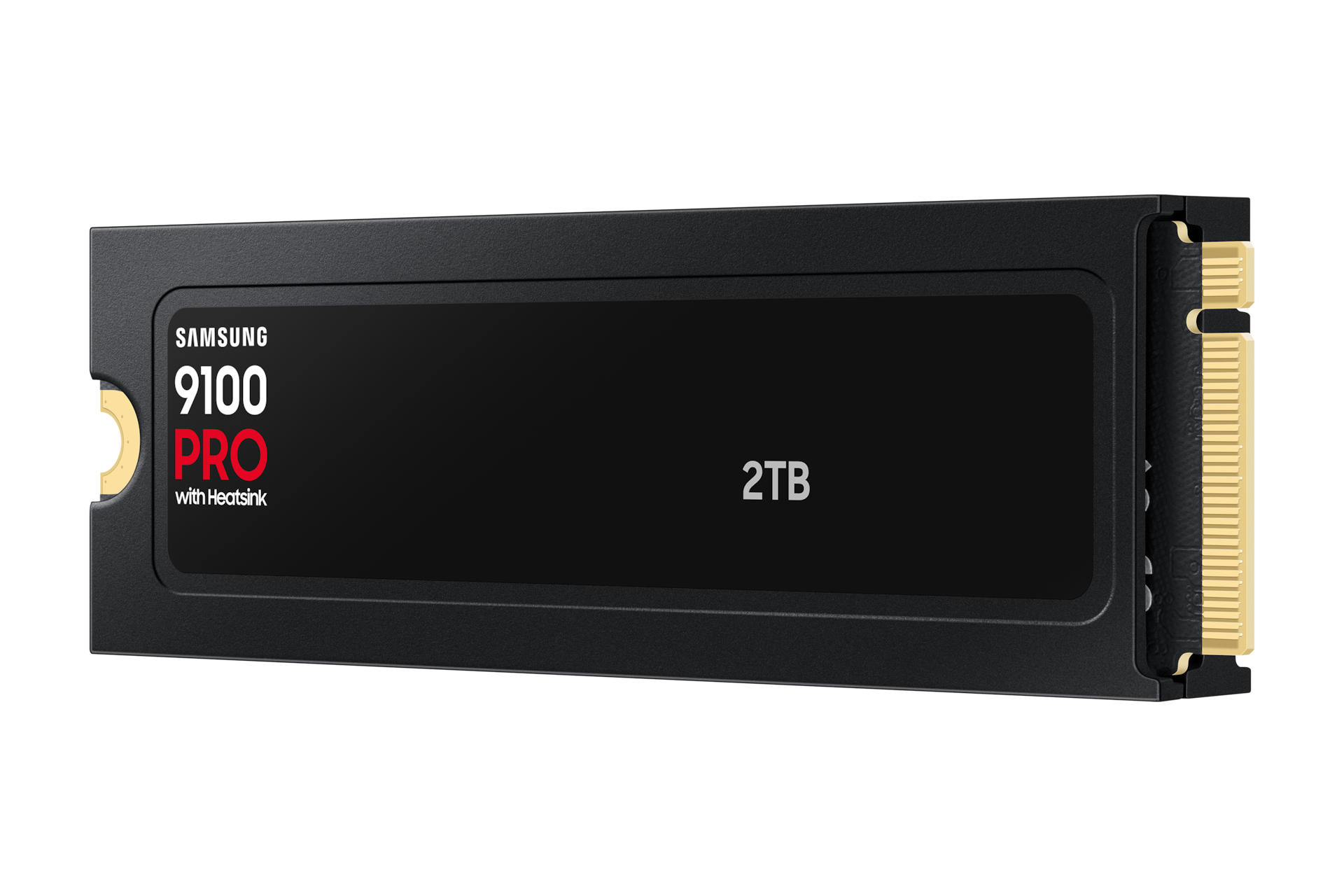 9100 PRO with Heatsink PCIe 5.0 M.2 SSD R-Perspective-with-Label Black 