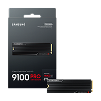 9100 PRO with Heatsink PCIe 5.0 M.2 SSD PKG-Full-Shot Black 